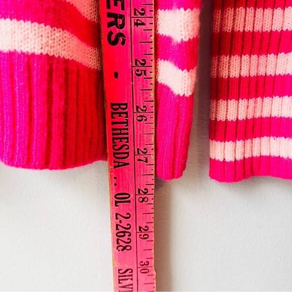 Lane Bryant Pink Stripe Henley Sweater Plus Size - Picture 7 of 9